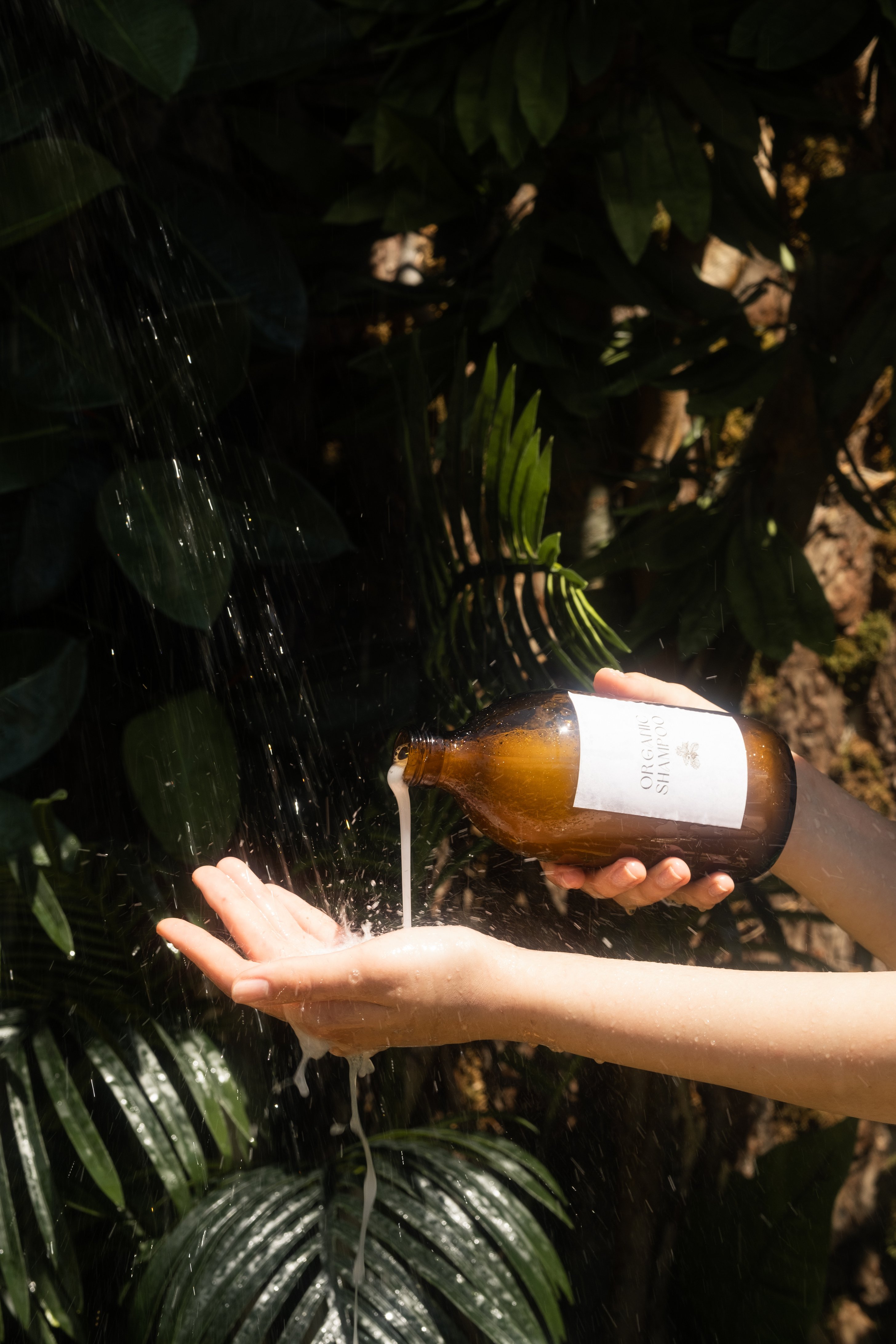 Person Using an Organic Shampoo